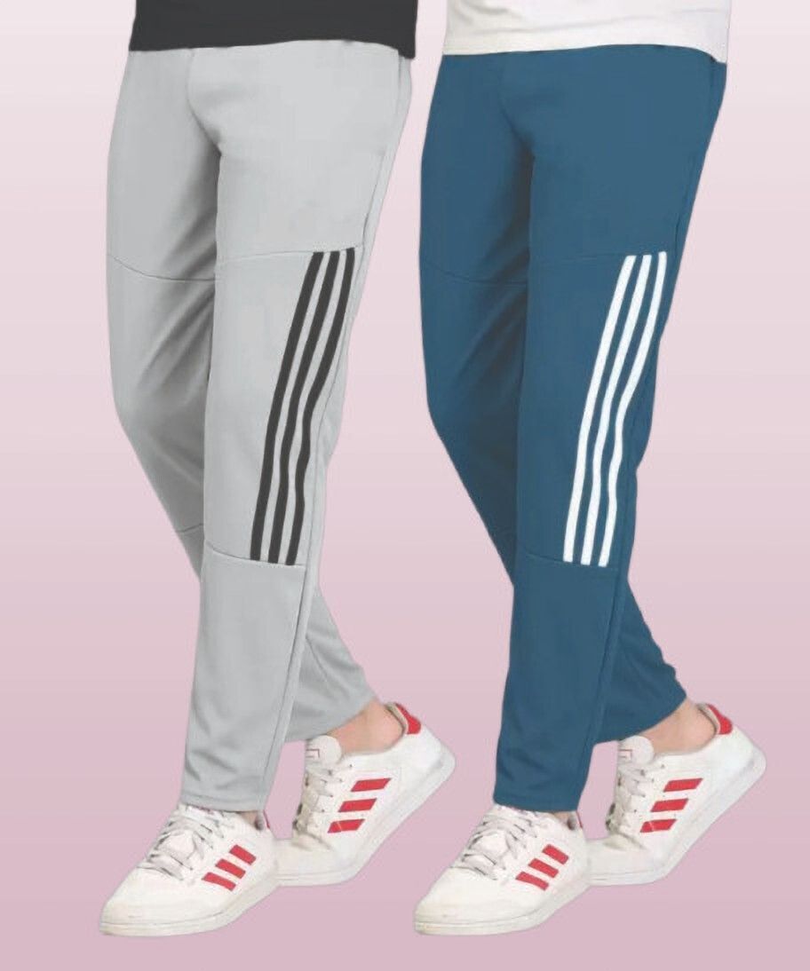 Pack of 2 Men Solid Multicolor Track Pants-image-15