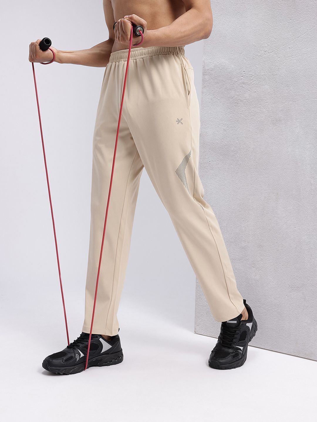 Men Graphic Print Beige Track Pants-image-46