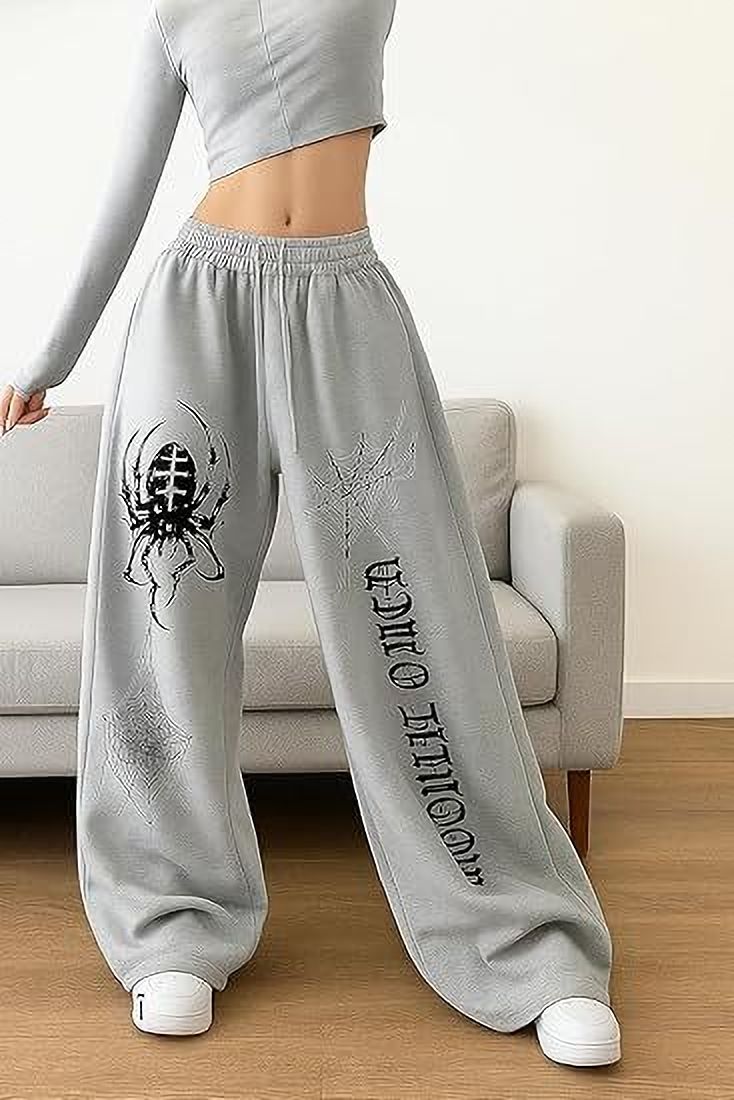 sheetaldgroups Women Graphic Print Grey Track Pants-picture-11