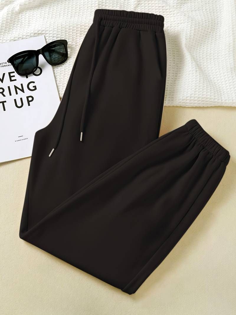 trufflegum Women Solid Black Track Pants-picture-23
