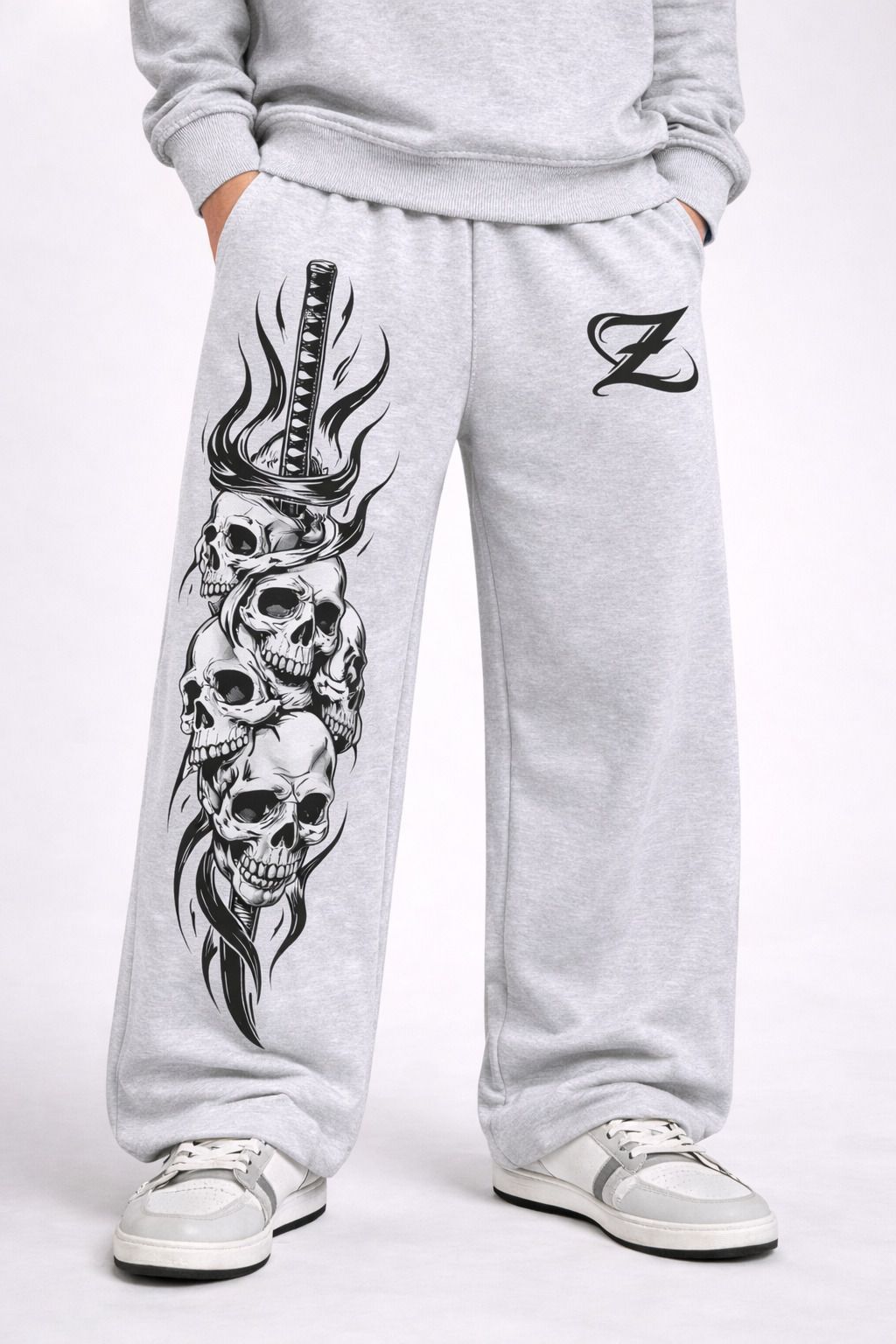 zentik Men Printed Grey Track Pants-picture-11