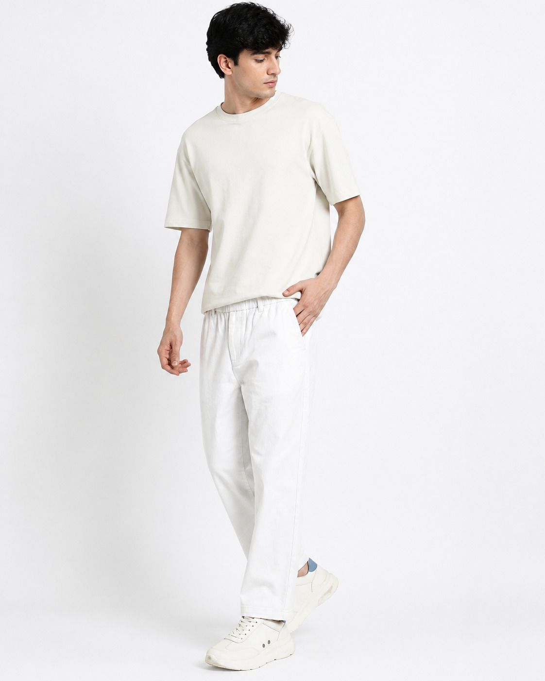 trovexa Men Solid White Track Pants-picture-16