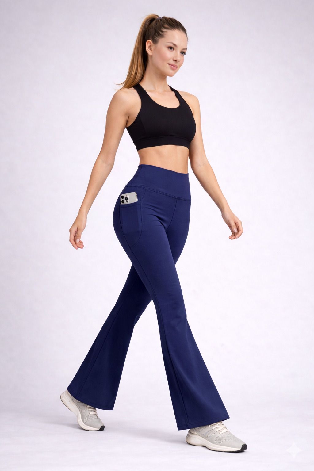poojaran Women Solid Dark Blue Track Pants-picture-12