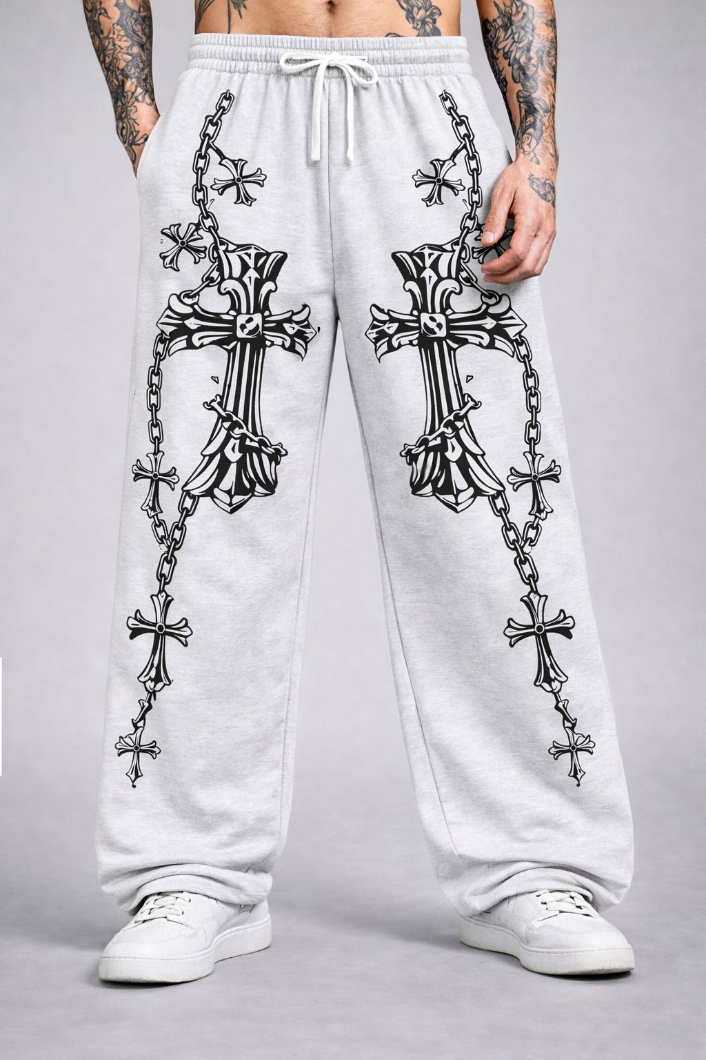 zentik Men Printed Grey Track Pants-picture-21