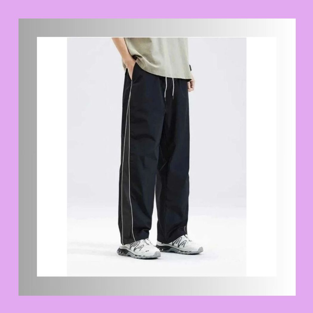 dinsha Men Striped Black Track Pants-picture-46