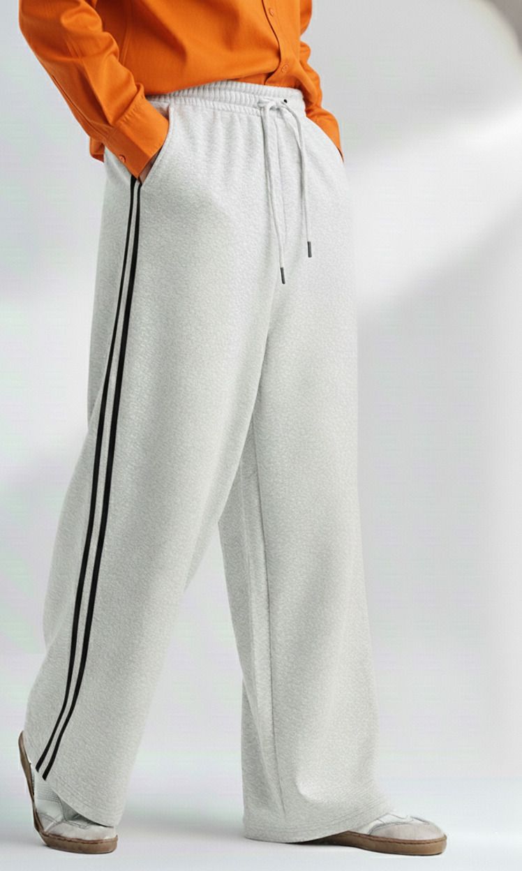 Men Loose Fit Multicolor Cotton Blend Trousers-image-34