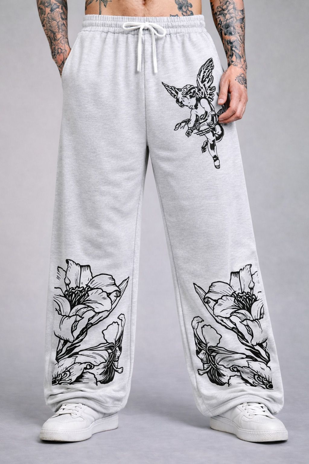 zentik Men Printed Grey Track Pants-picture-27