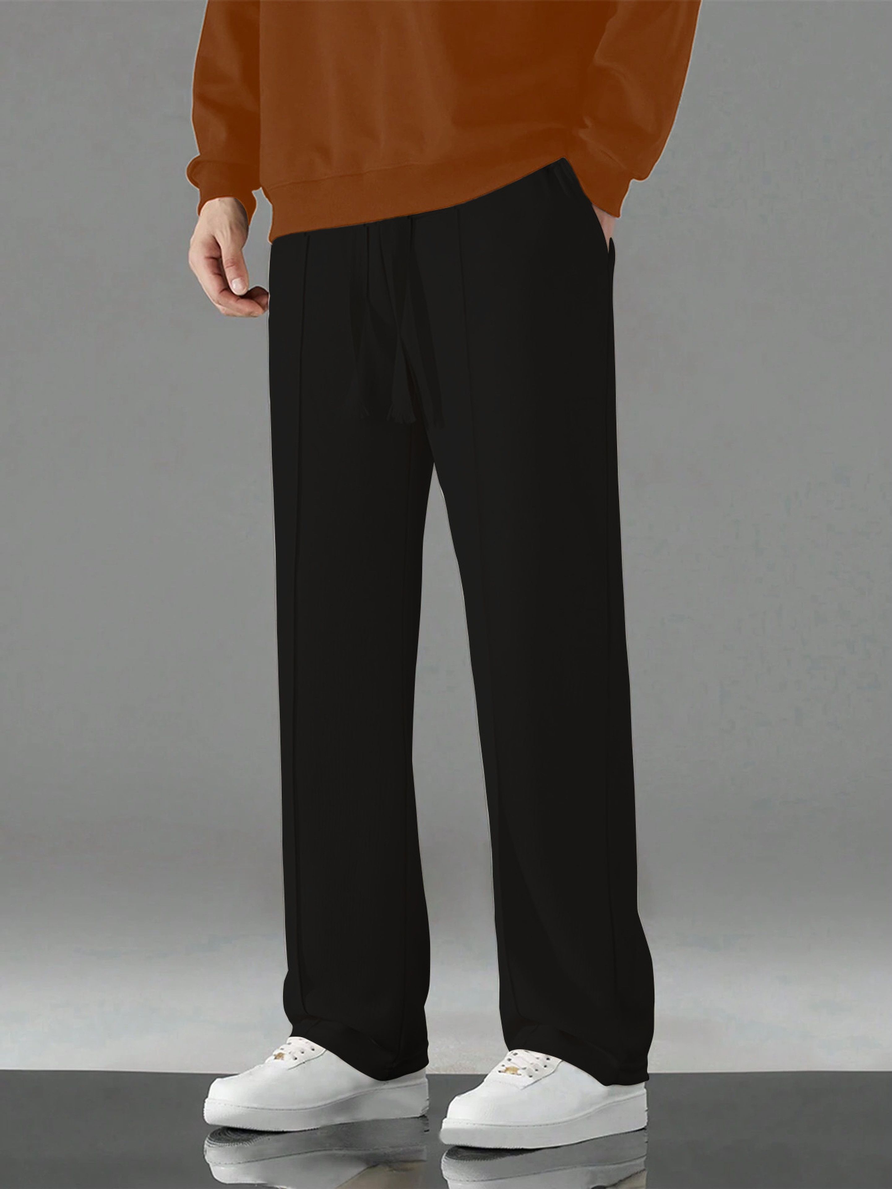 s2sfashions Men Solid Black Track Pants-picture-23