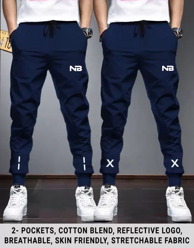 nb nicky boy Pack of 2 Men Printed Blue Track Pants-picture-24