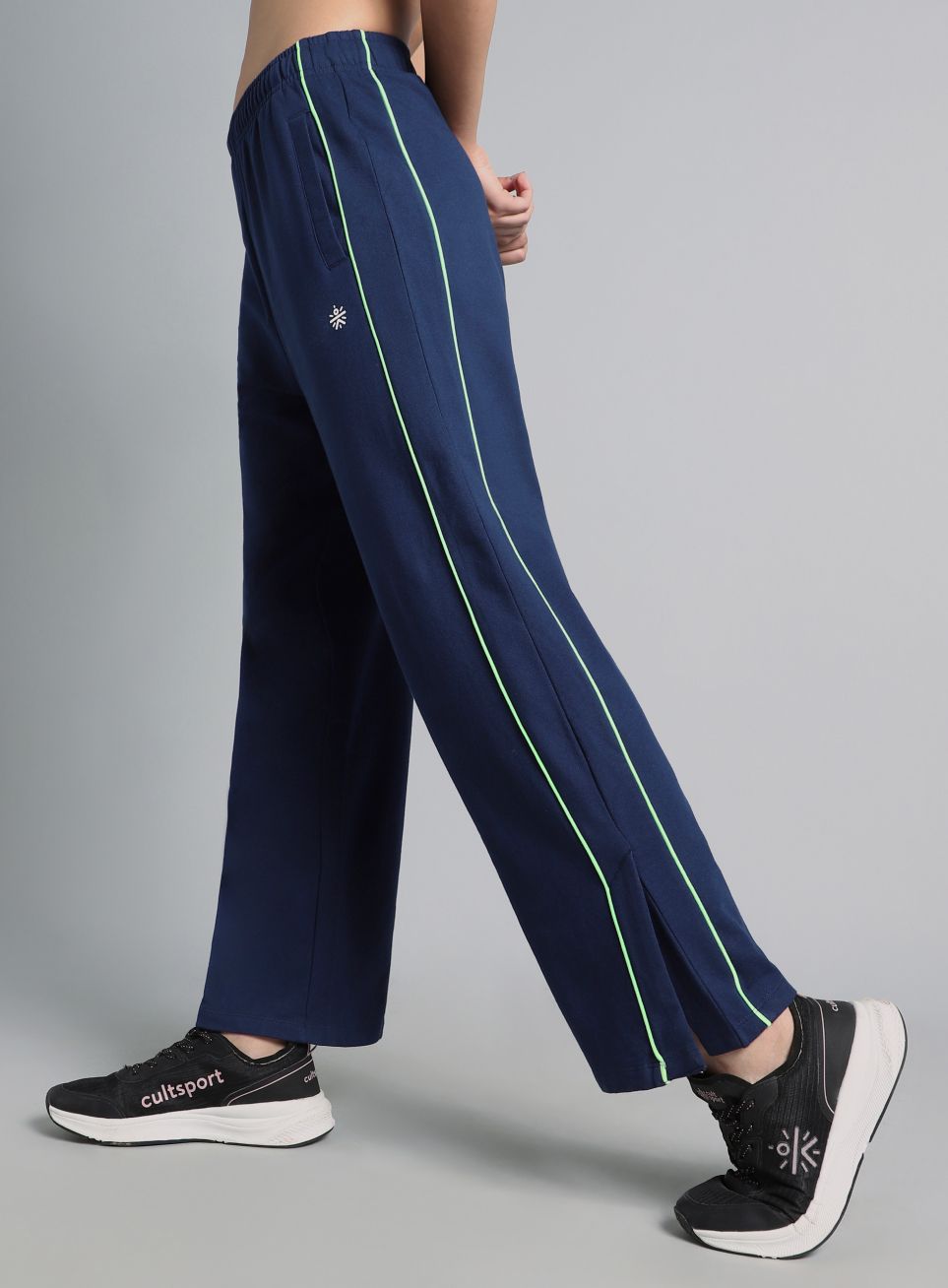 cult Women Striped Blue Track Pants-picture-18