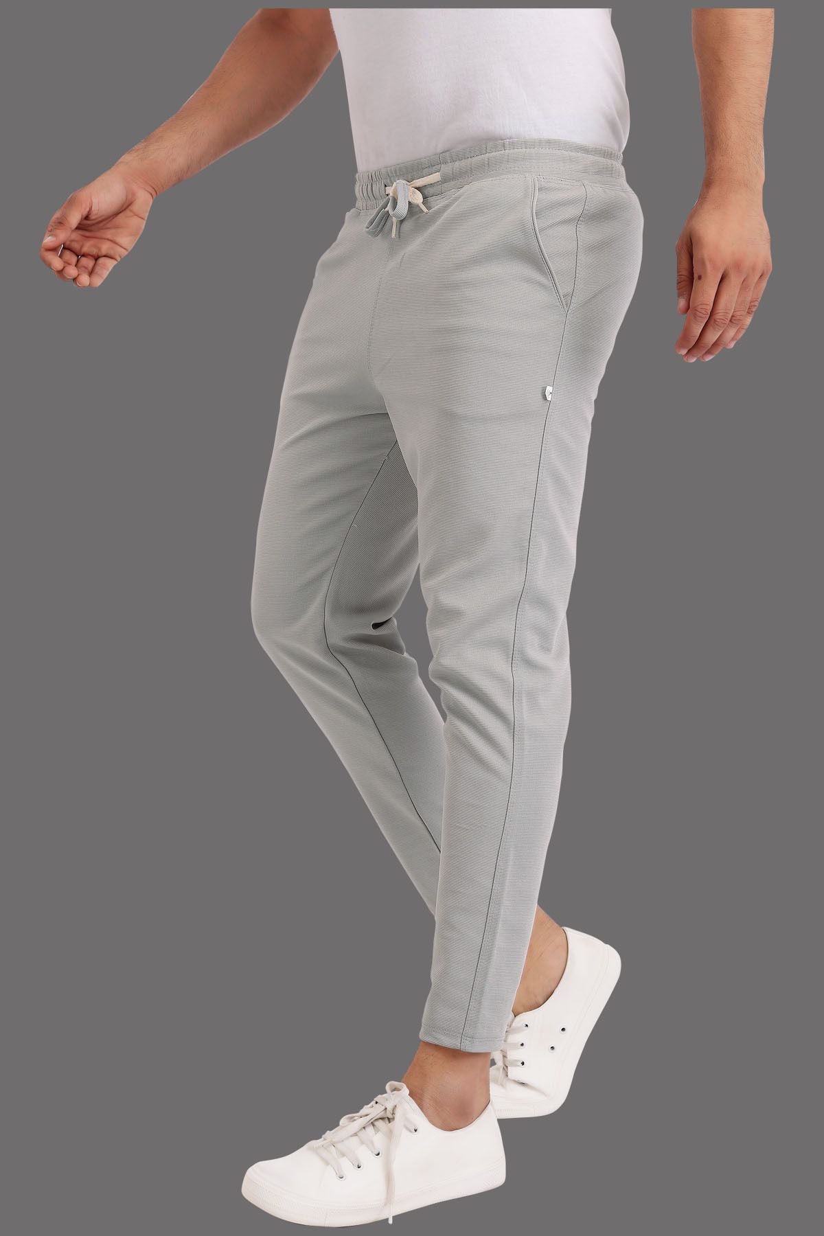 yazole Men Solid Grey Track Pants-picture-12