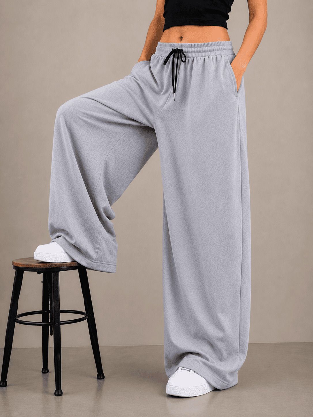 rushfit Women Solid Grey Track Pants-picture-31