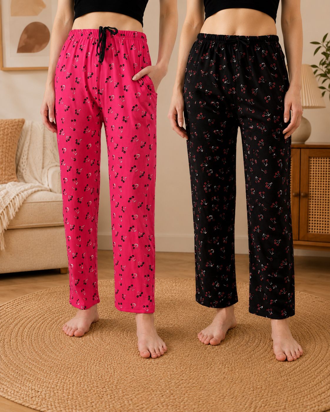 trendy world Pack of 2 Women Printed Multicolor Track Pants-picture-13