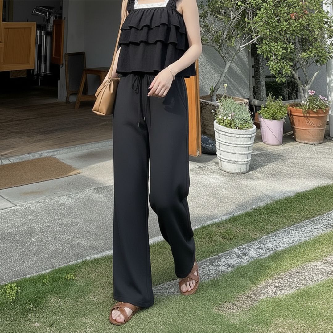 denominator Women Solid Black Track Pants-picture-12