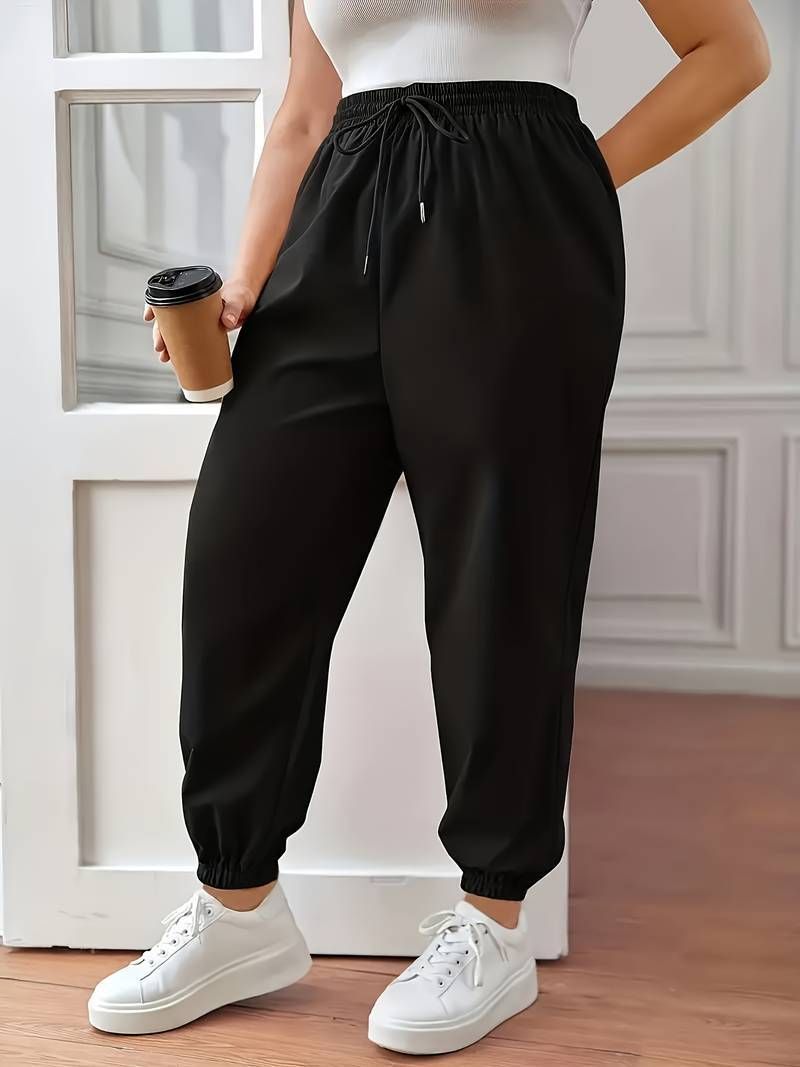 dockstreet Women Solid Black Track Pants-picture-19