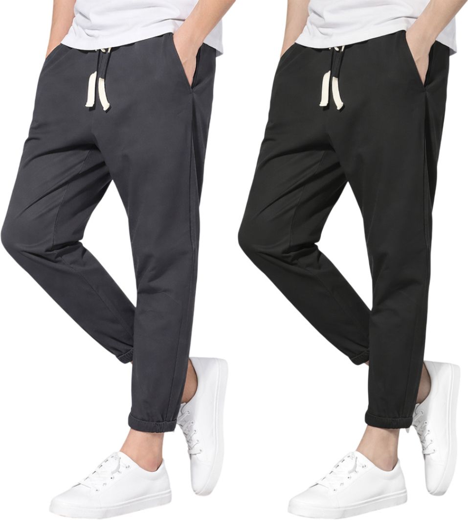 fusion mart Pack of 2 Men Solid Multicolor Track Pants-picture-17