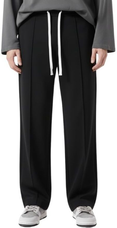 Men Solid Black Track Pants-image-17