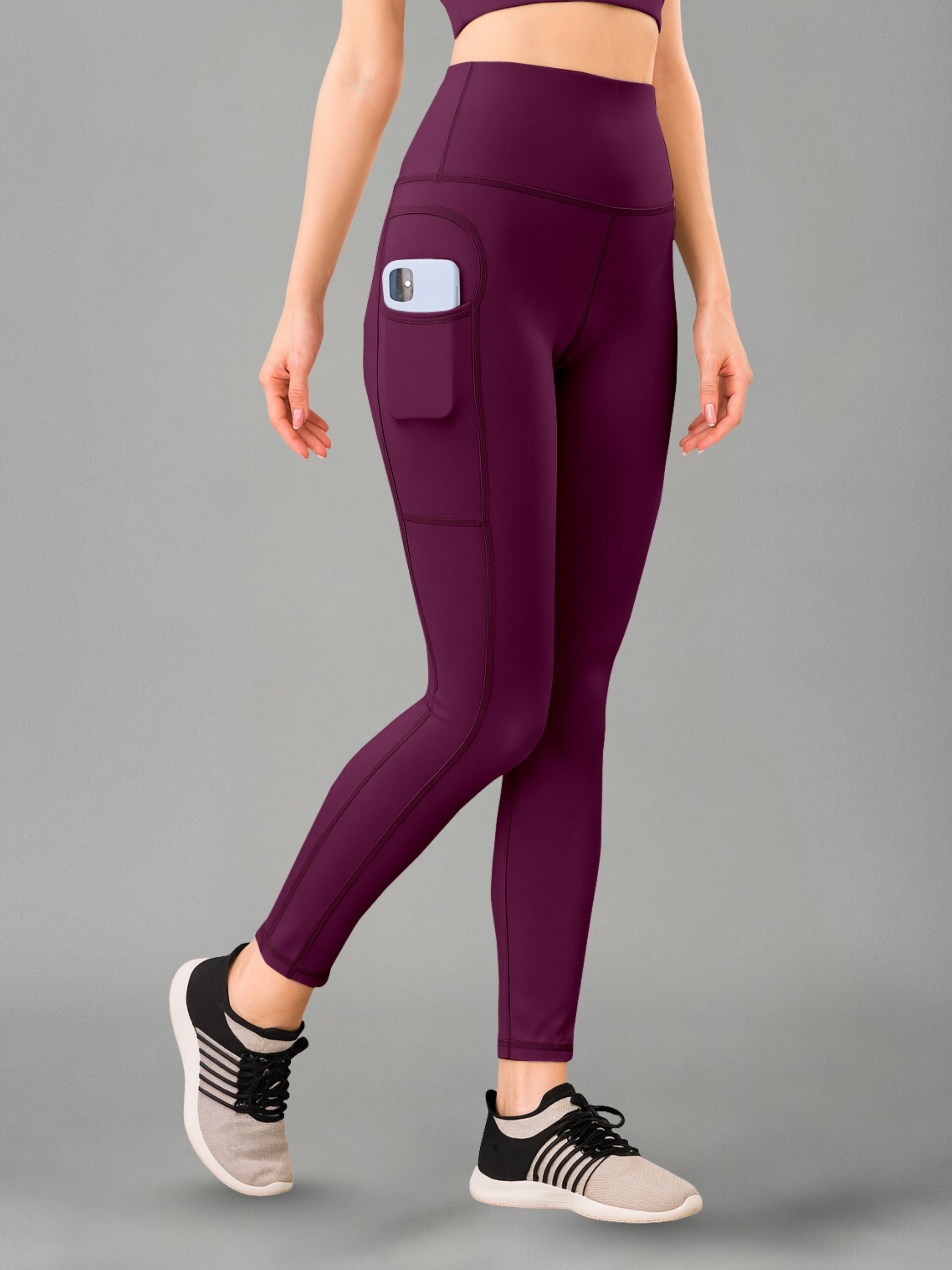 poojaran Women Solid Purple Track Pants-picture-11