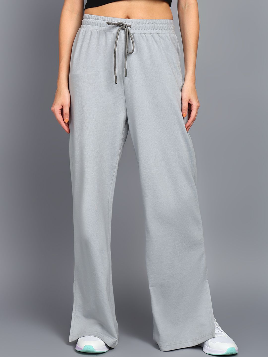 Women Solid Grey Track Pants-image-44