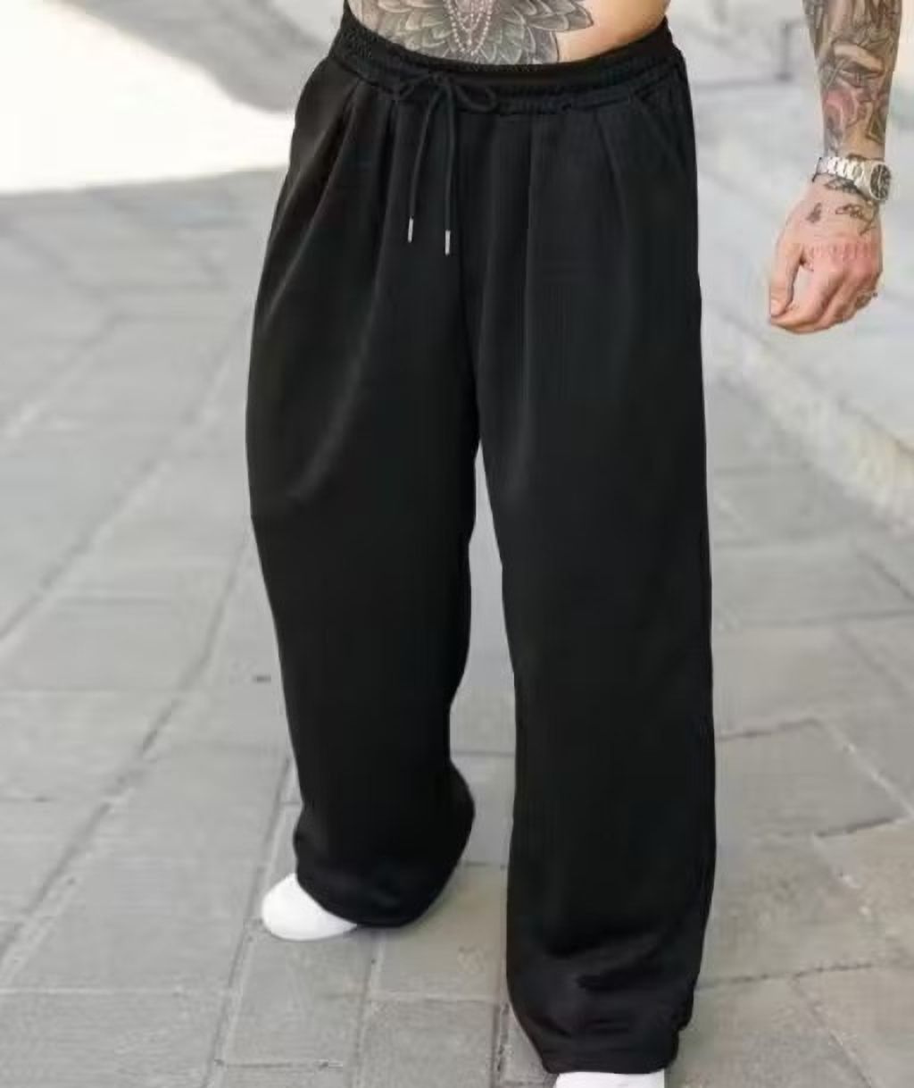 Men Solid Black Track Pants-image-23