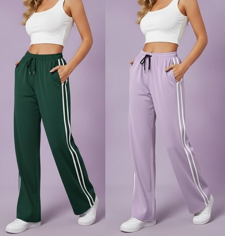 morte paple Pack of 2 Women Solid Multicolor Track Pants-picture-4