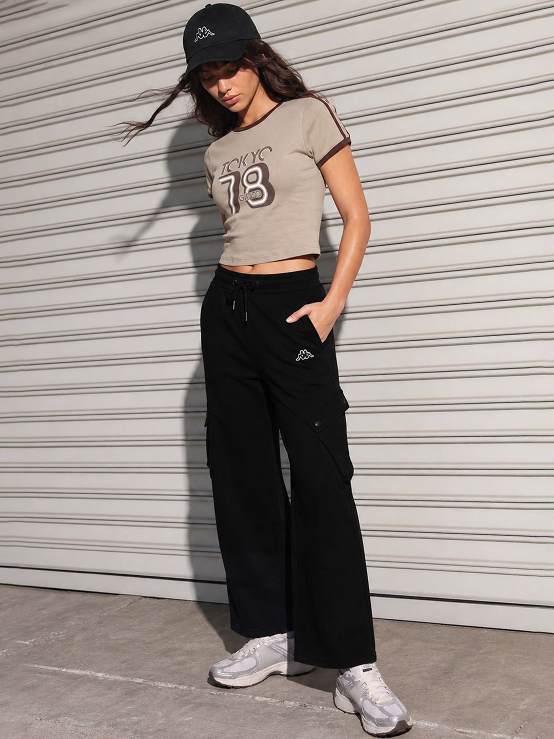 Women Solid Black Track Pants-image-39