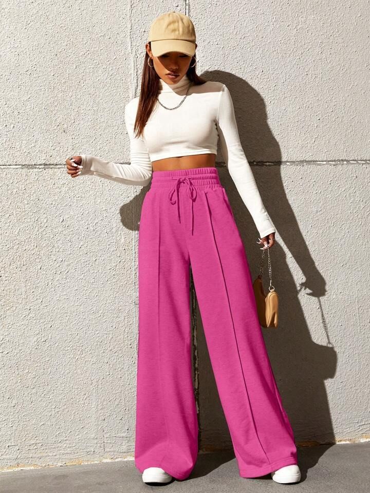 mod young Women Solid Pink Track Pants-picture-21