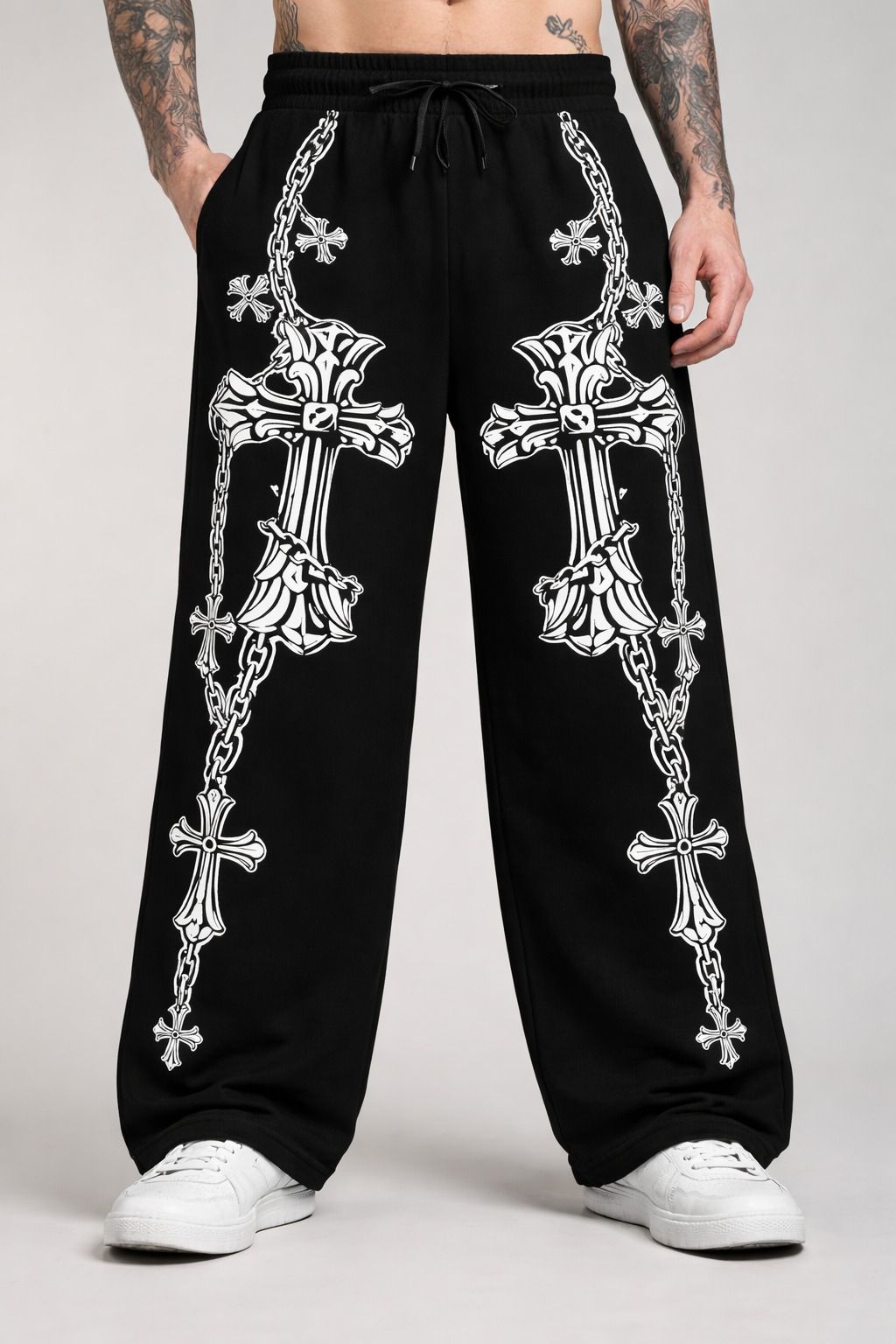 zentik Men Printed Black Track Pants-picture-37