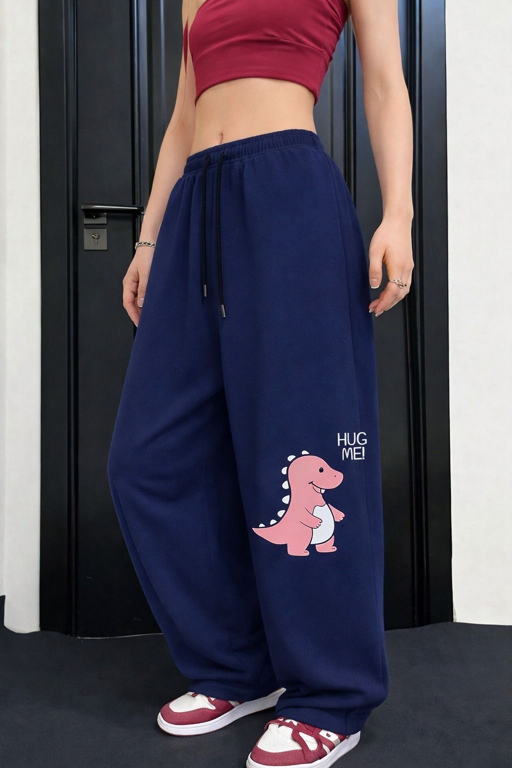lugrantha Women Printed, Graphic Print Blue Track Pants-picture-15