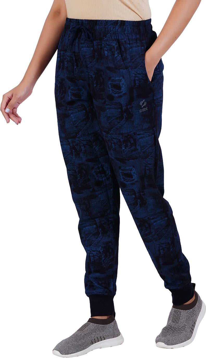 guide Women Printed Dark Blue Track Pants-picture-20