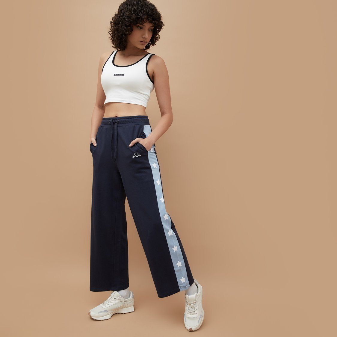 kappa Women Solid Blue Track Pants-picture-26
