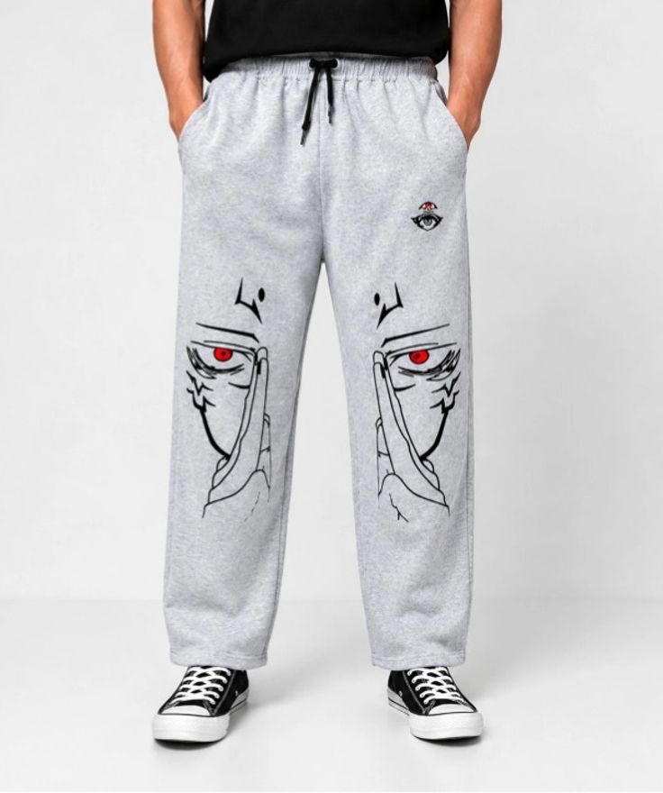 athflex Men Graphic Print Grey Track Pants-picture-15