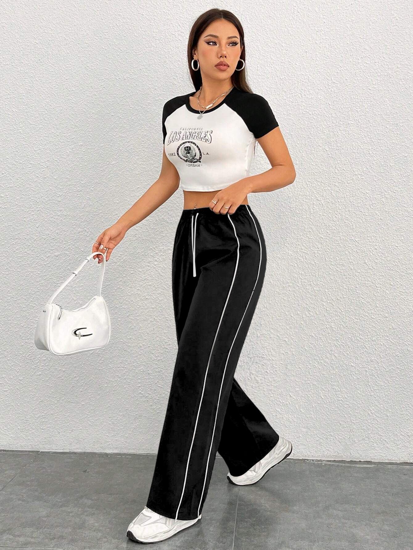 rajovati Women Striped Black Track Pants-picture-47