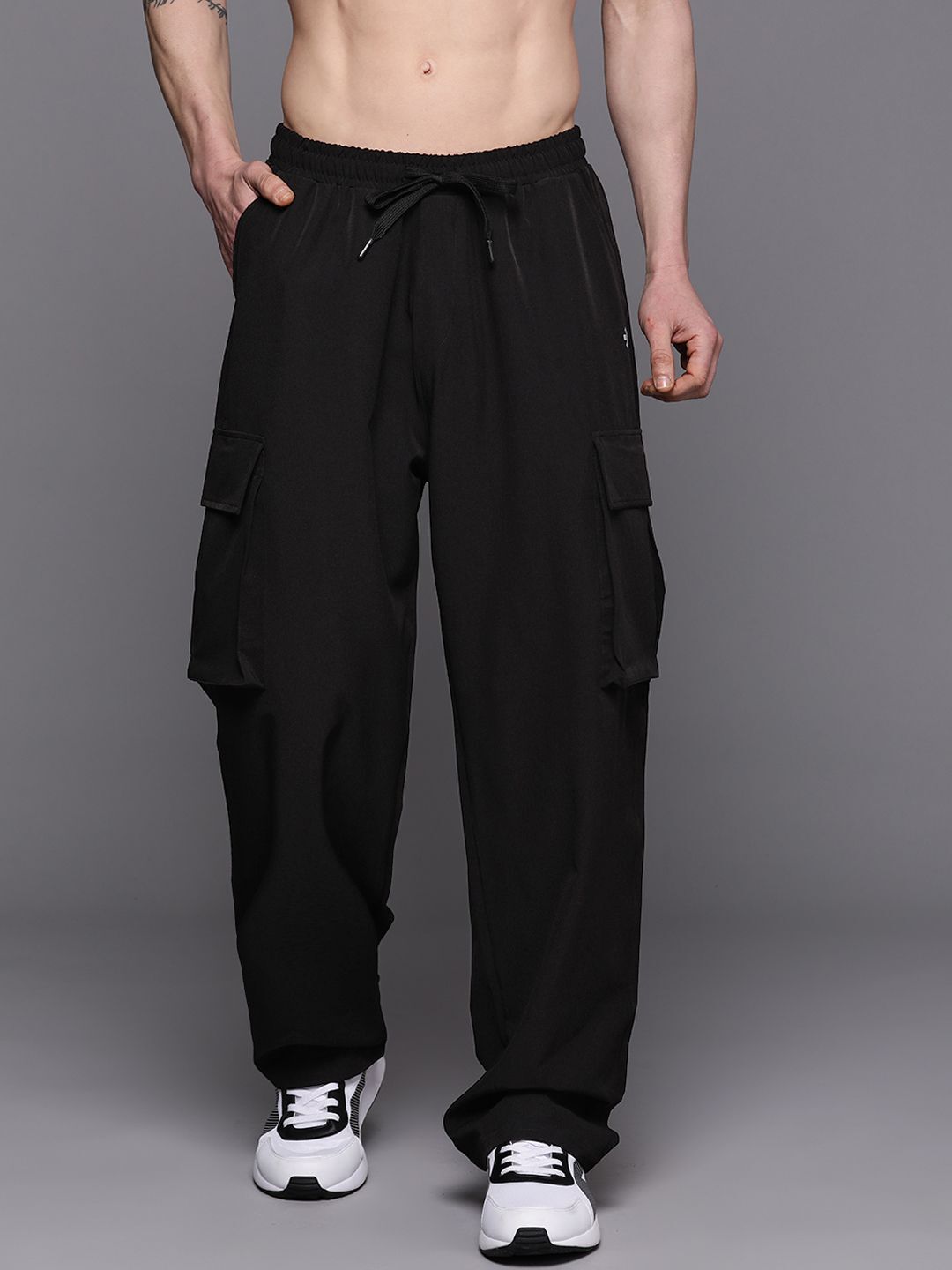 hrx by hrithik roshan Men Solid Black Track Pants-picture-16