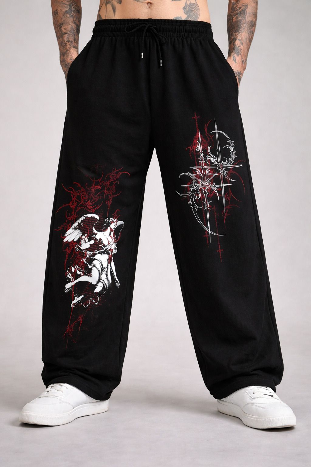 zentik Men Printed Black Track Pants-picture-31