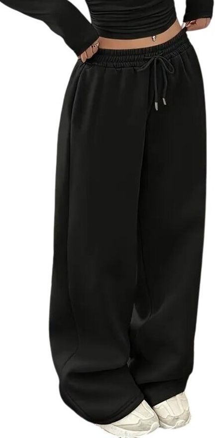 dockstreet Women Solid Black Track Pants-picture-18