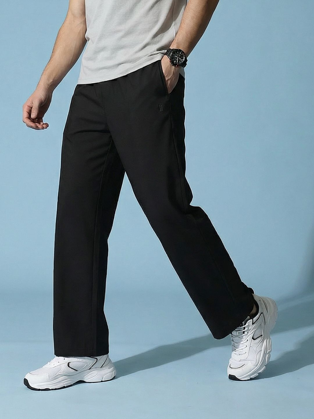 hrx by hrithik roshan Men Solid Black Track Pants-picture-12