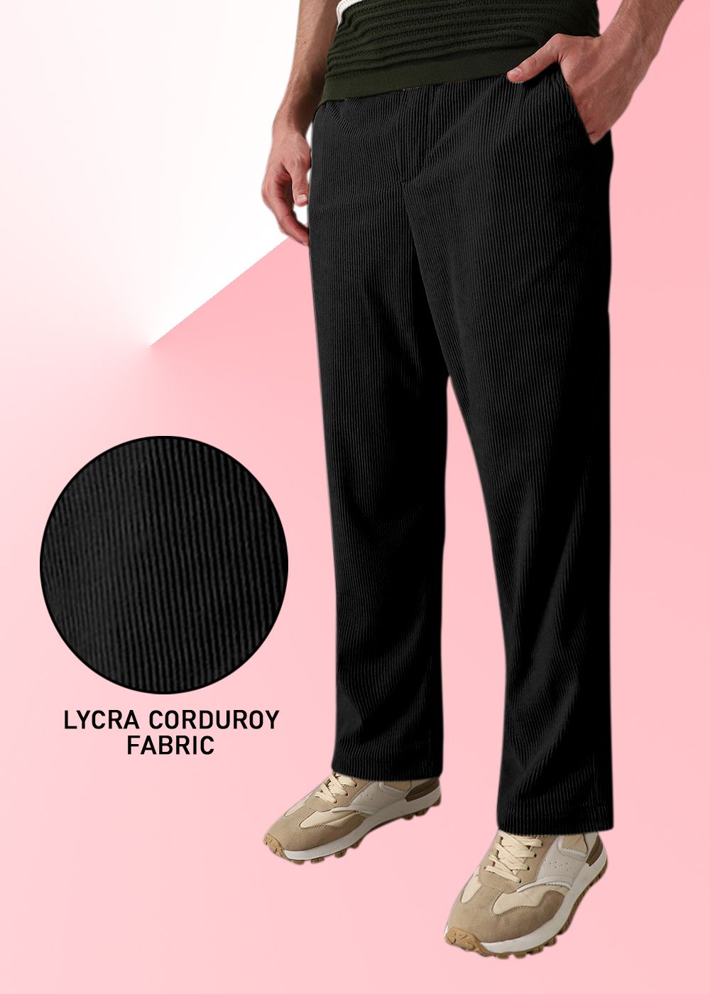 indiclub Men Solid Black Track Pants-picture-17