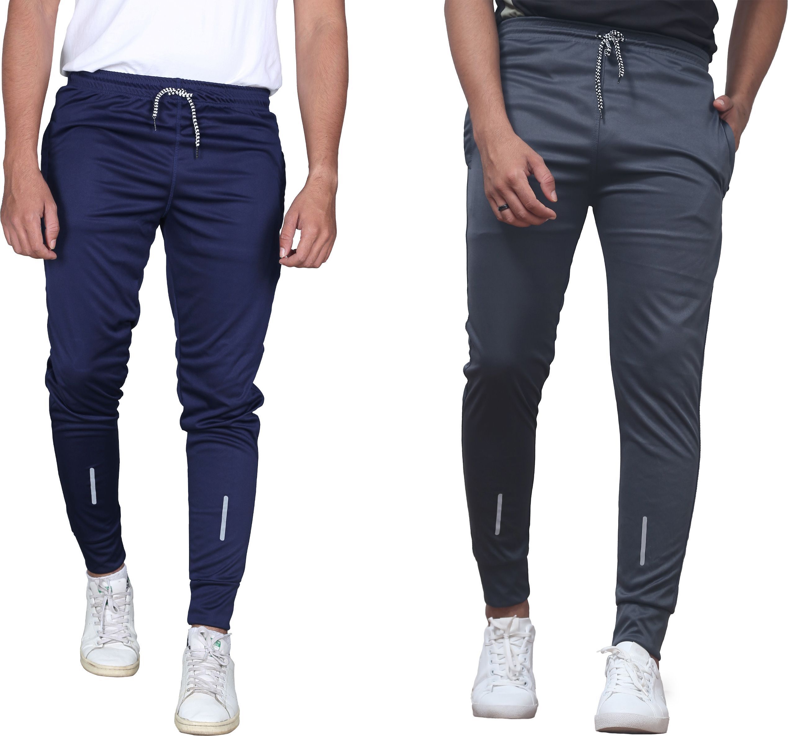 covetvolo trends Men Striped Blue, Grey Track Pants-picture-47