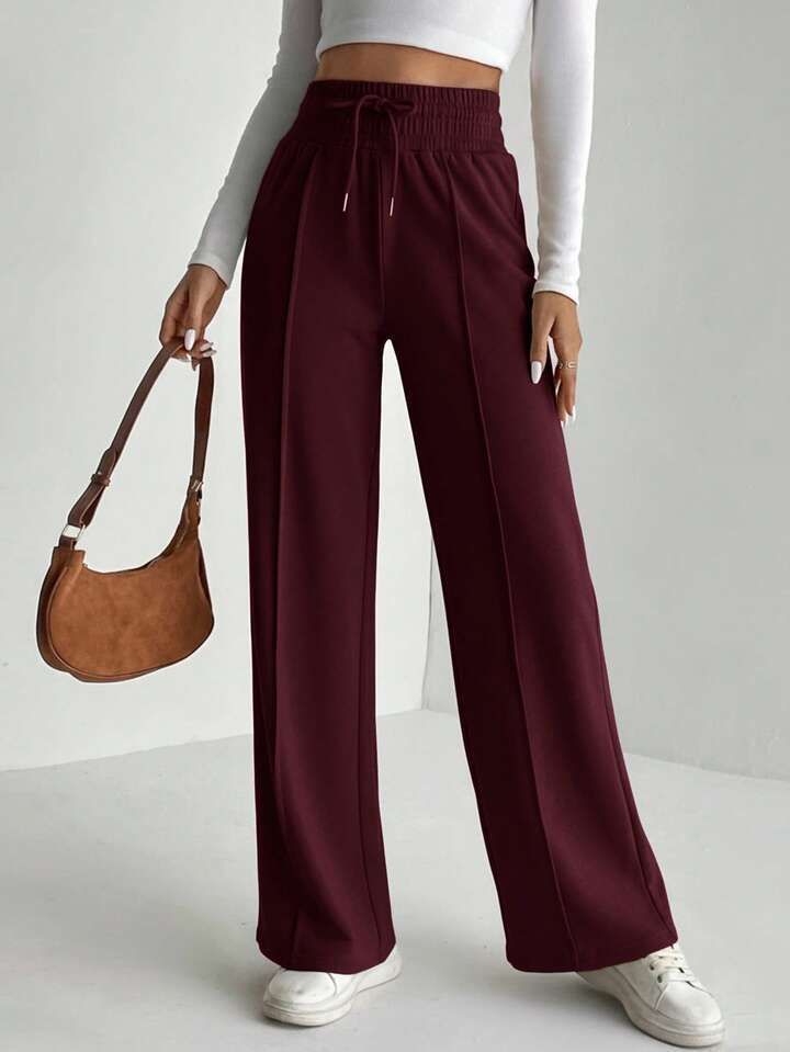 mod young Women Solid Maroon Track Pants-picture-17