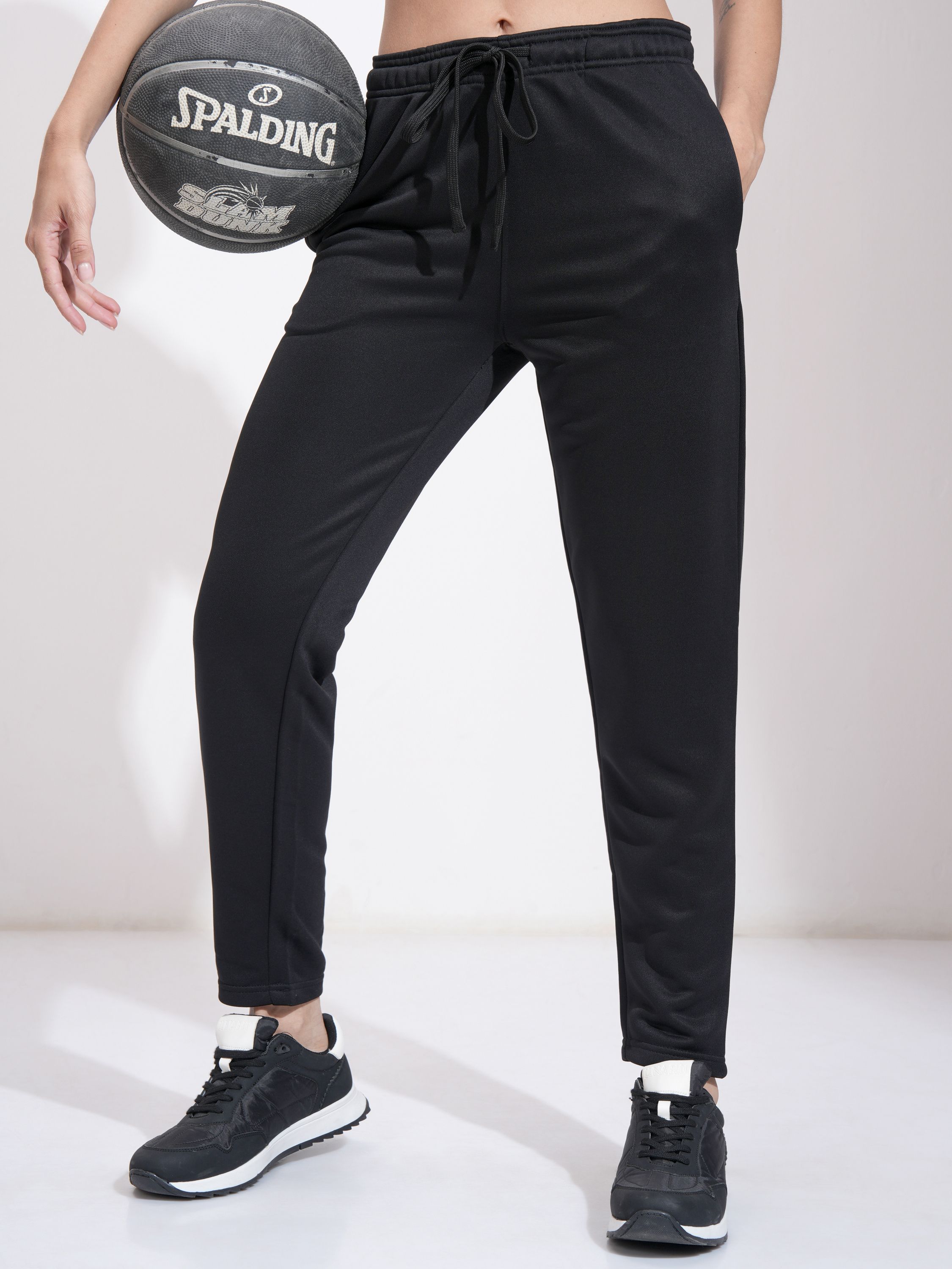 tokyo talkies Women Solid Black Track Pants-picture-27