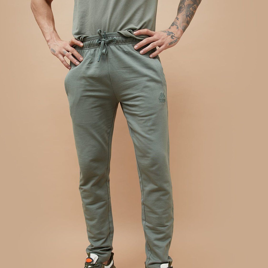 kappa Men Solid Green Track Pants-picture-14