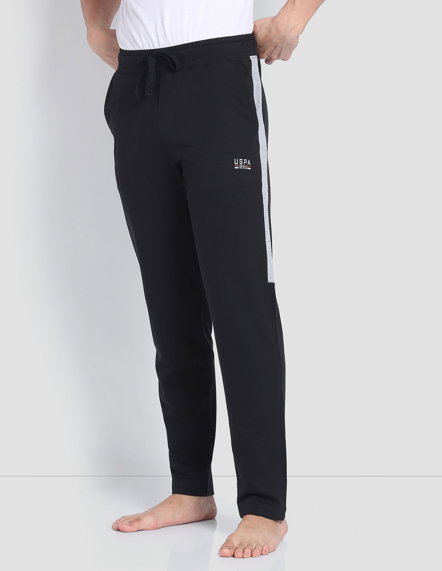 u.s. polo assn. Men Solid Black Track Pants-picture-11