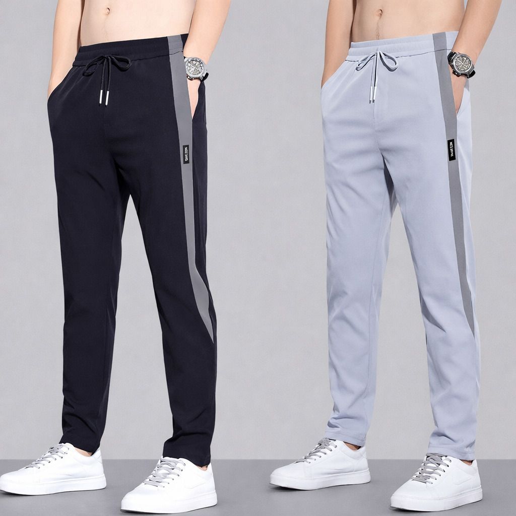 joggers park Pack of 2 Men Colorblock Multicolor Track Pants-picture-27
