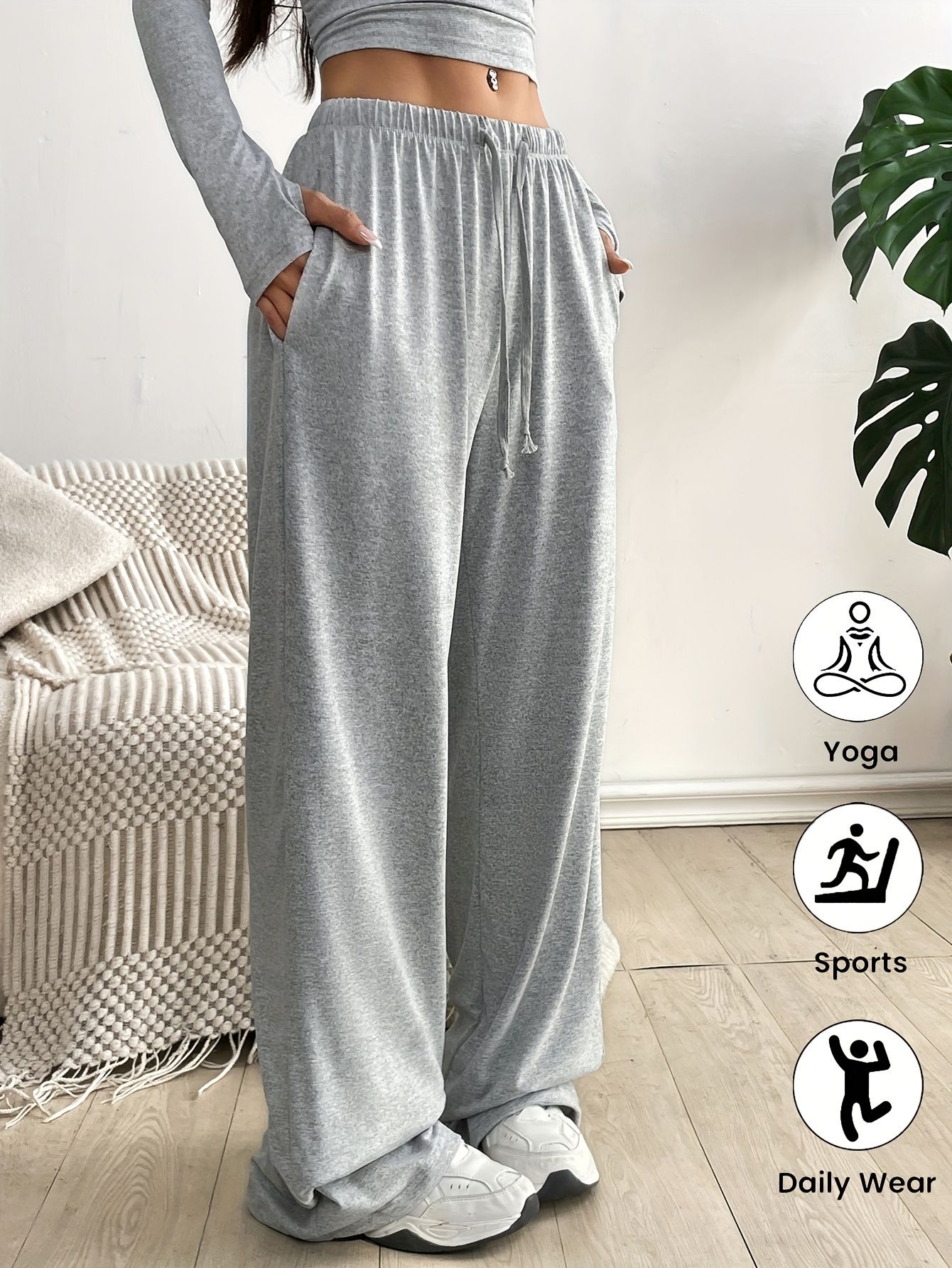 dockstreet Women Solid Grey Track Pants-picture-30