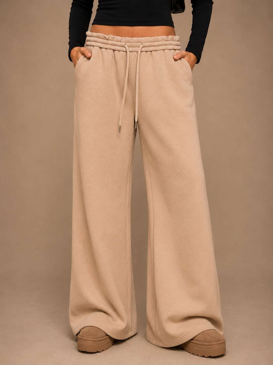 mk digital Women Solid Beige Track Pants-picture-22