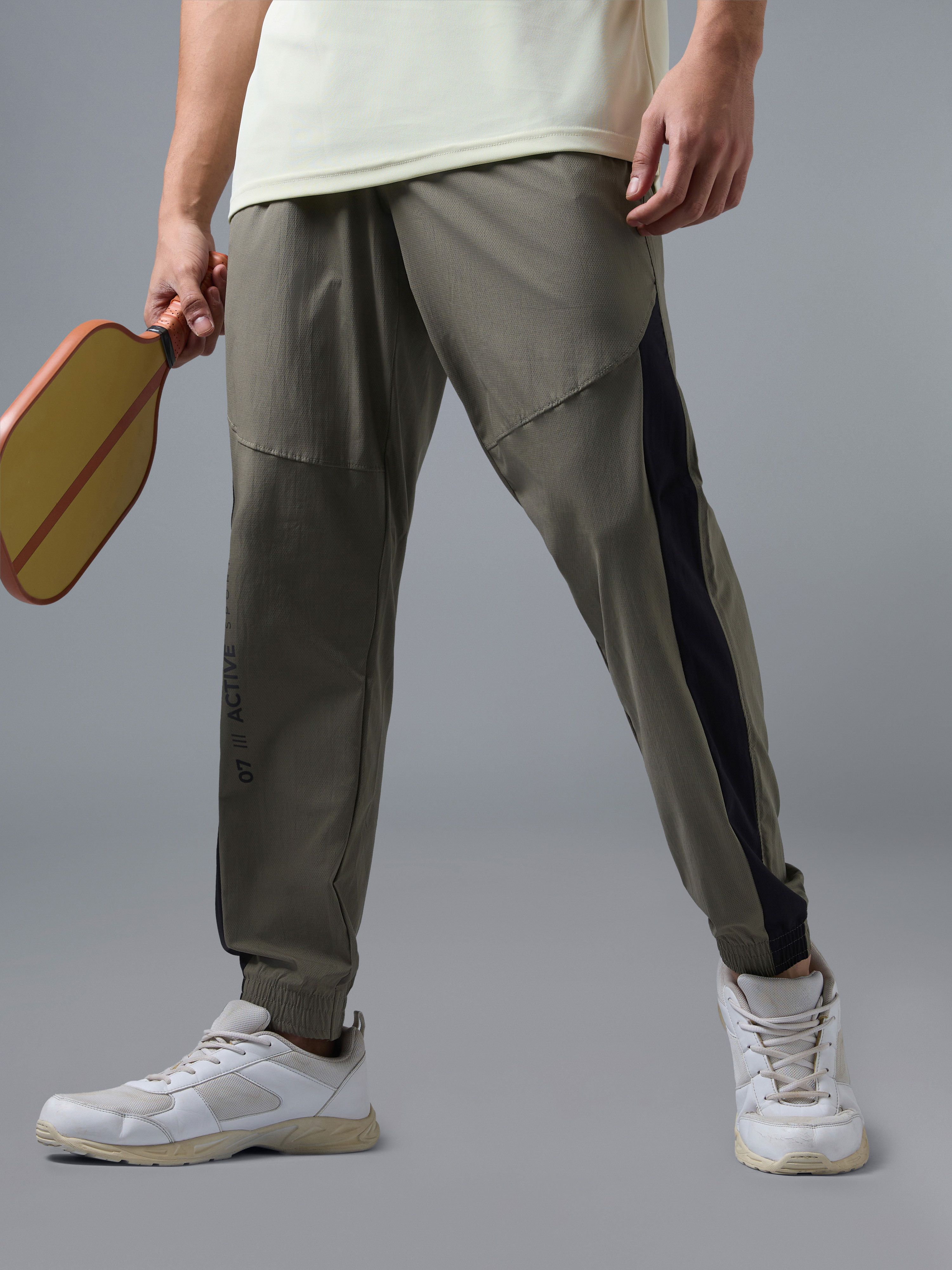 technosport Men Colorblock Green Track Pants-picture-37