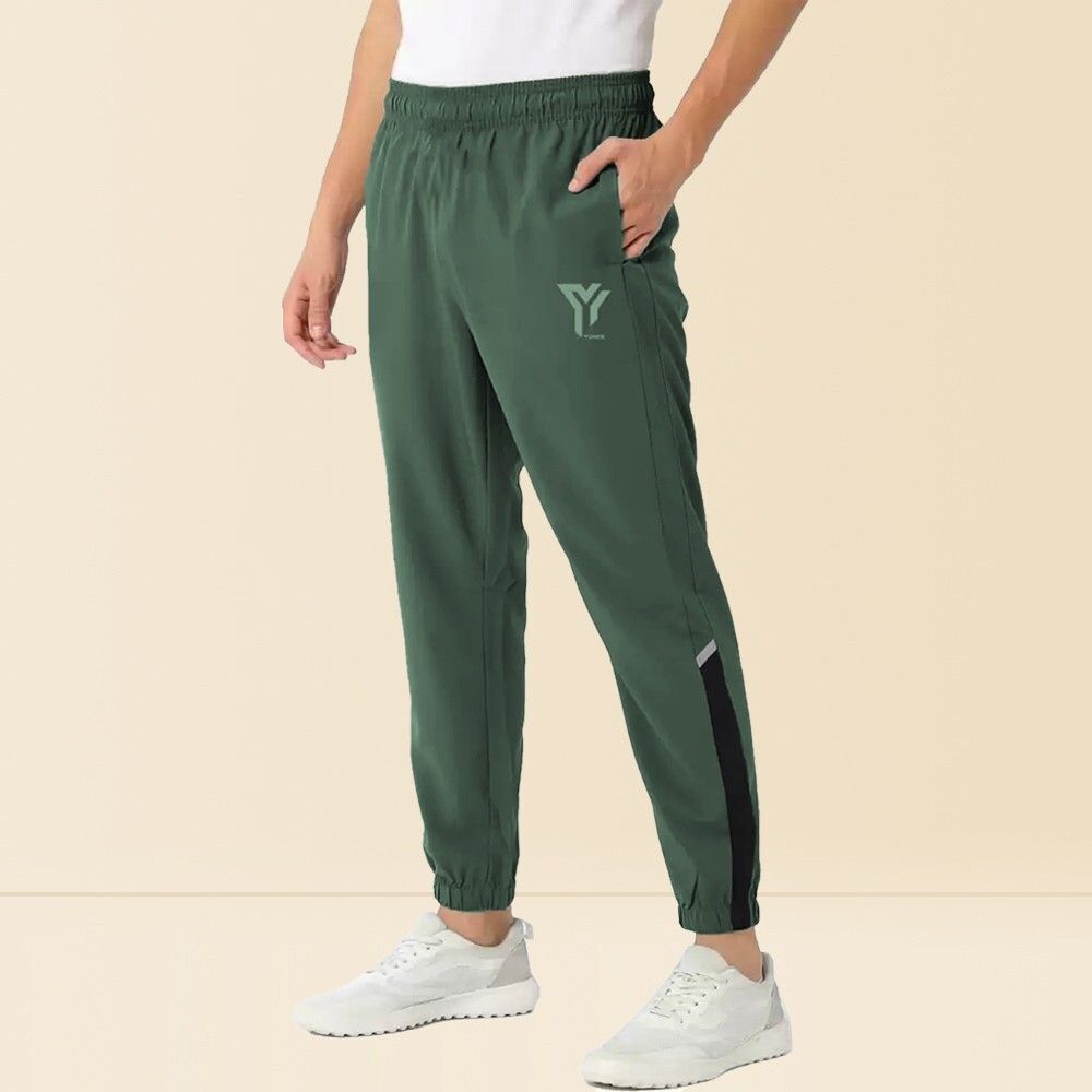yunek Men Solid Green Track Pants-picture-19