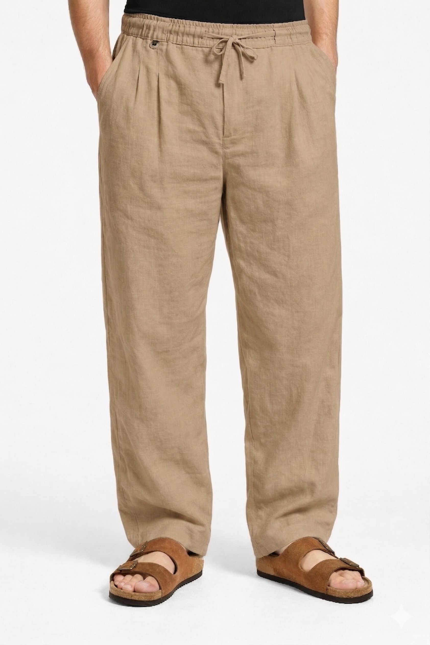 fitlathic Men Solid Beige Track Pants-picture-19