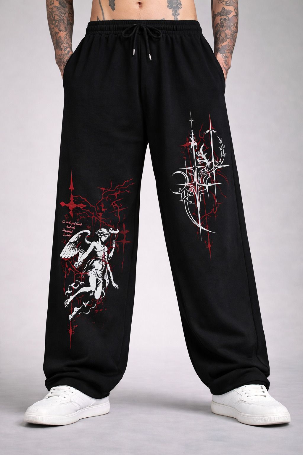 zentik Men Printed Black Track Pants-picture-35